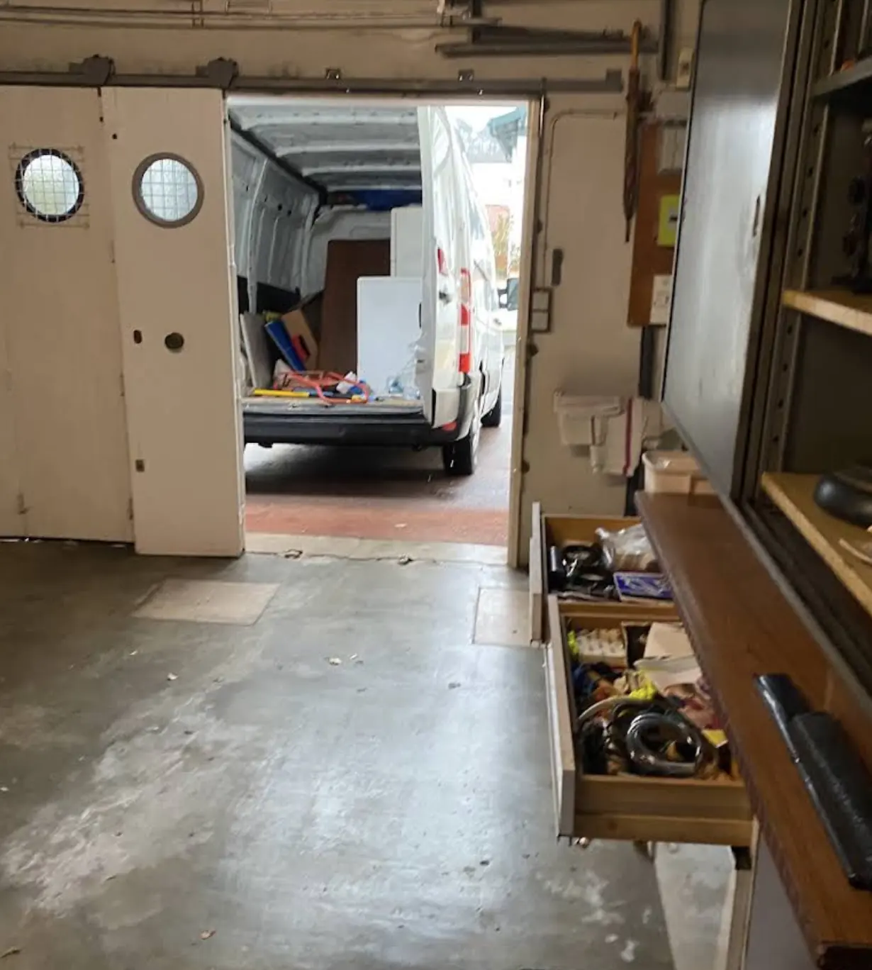 Espace vidé pendant une intervention